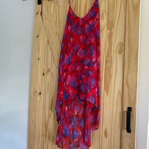 Honey punch flowy spring dress.